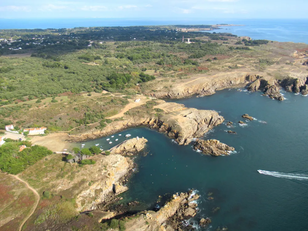 Vue aérienne du Port de la Meule sur l’Île d’Yeu